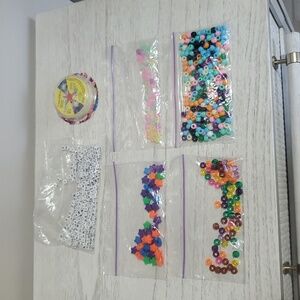 Colorful Pony Beads And String To Make Bracelets